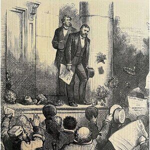 Thomas Nast Ulysses Grant 1874 Victorian Woodcut Engraving Politics LGBinTN1